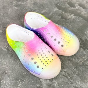 Native Jefferson rainbow ombré slip on sneaker shoes size 6 toddler